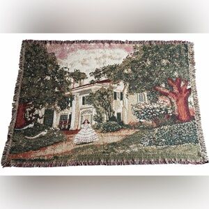 Gone With the Wind Jacquard tapestry throw blanket-Scarlett at Tara" design.